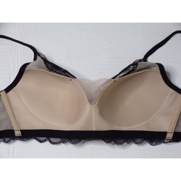 🆕NATORI Muse Full Wireless T-Shirt Bra 32C Black #733251 - Picture 11 of 12